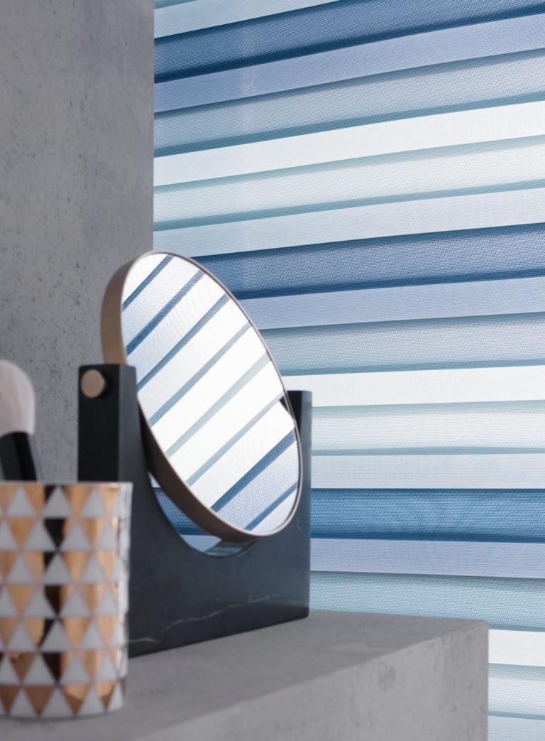 Doppelrollo tri color jab Anstoetz Trebes Raumausstattung Sonnenschutz Sichtschutz